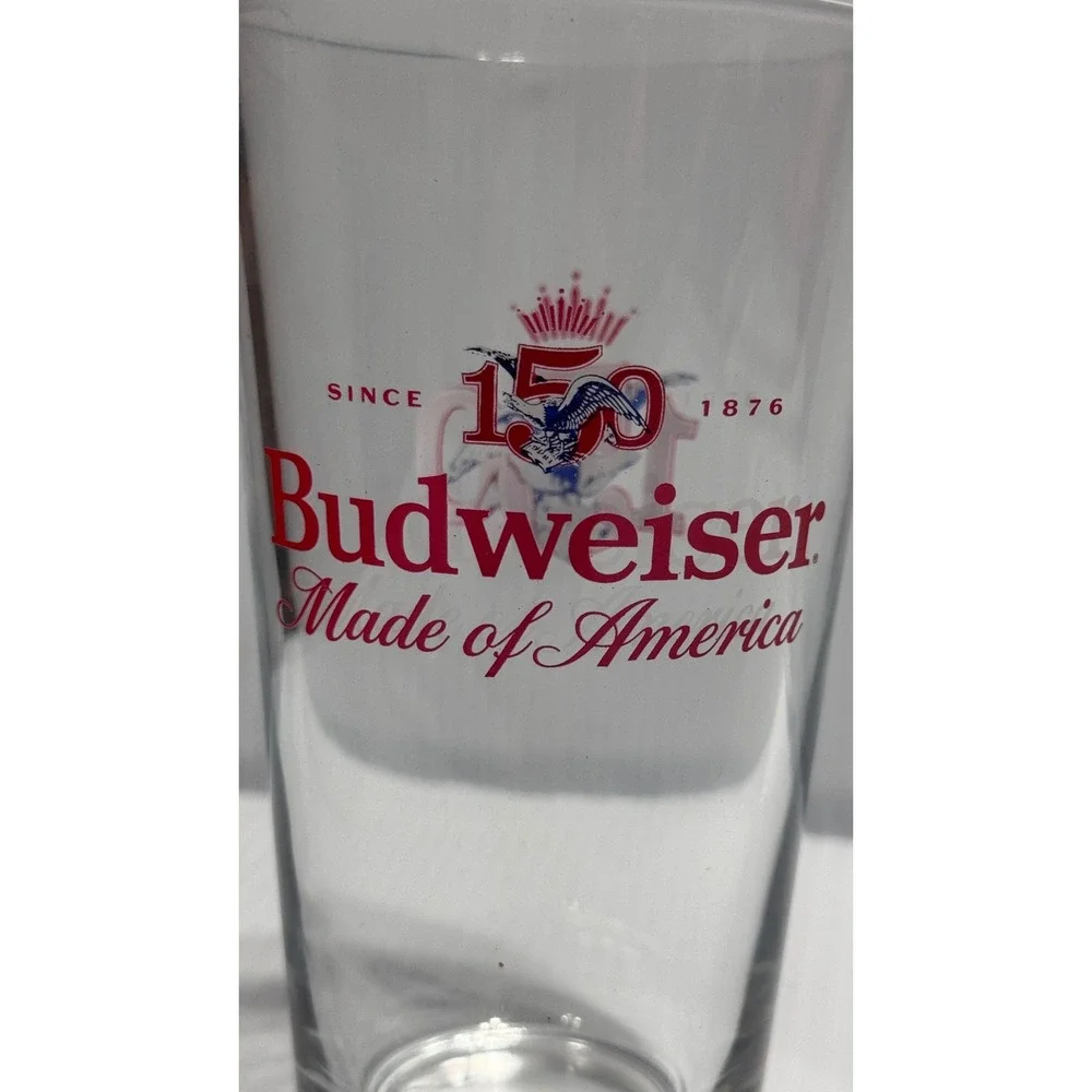 Budweiser 150th Anniversary Pint Glass Made of America 1876-2026 EagleLogo Clear